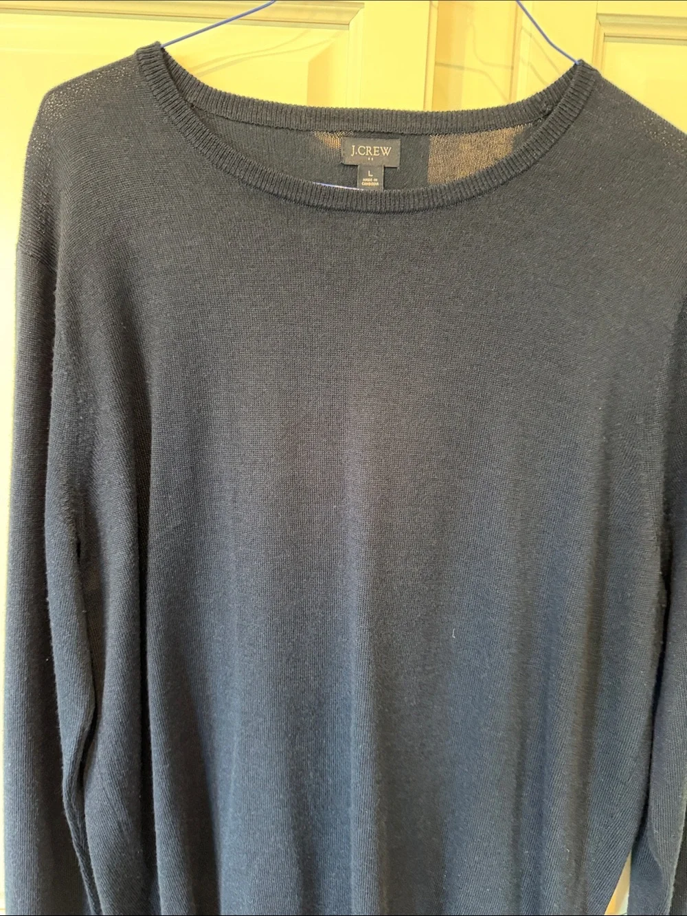 J. Crew Navy Long Sleeve Crewneck Sweater